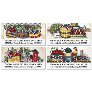 Apples & Baskets Deluxe Return Address Labels  (4 Designs)