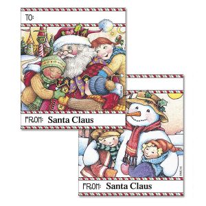Holiday Hugs Personalized To/From Labels  (2 Designs)