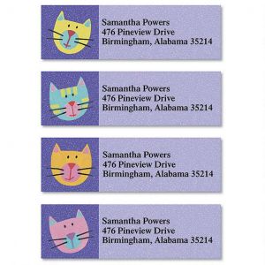 Fun Cats Classic Return Address Labels  (4 Designs)