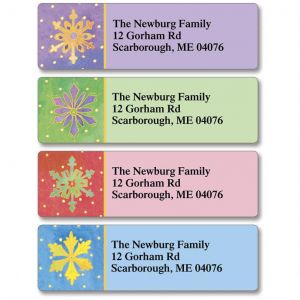 Watercolor Snowflake Classic Return Address Labels   (4 Designs)