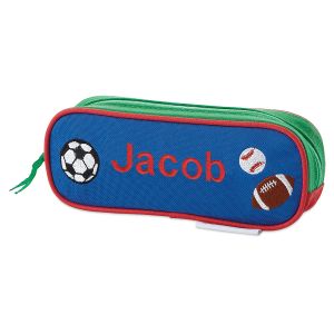 Personalized Embroidered Sports Pencil Case