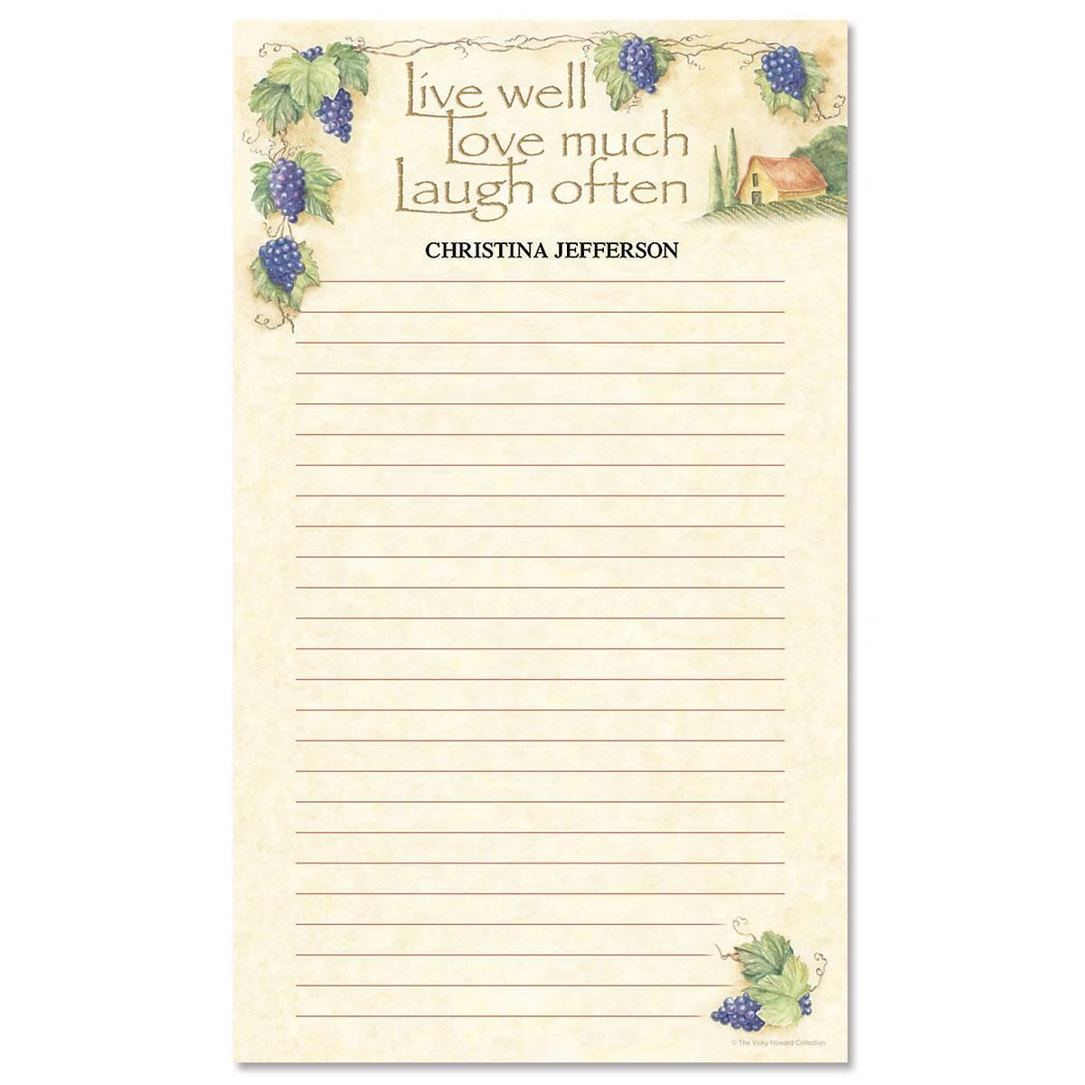 Live, Love, Laugh Custom Memo Pads