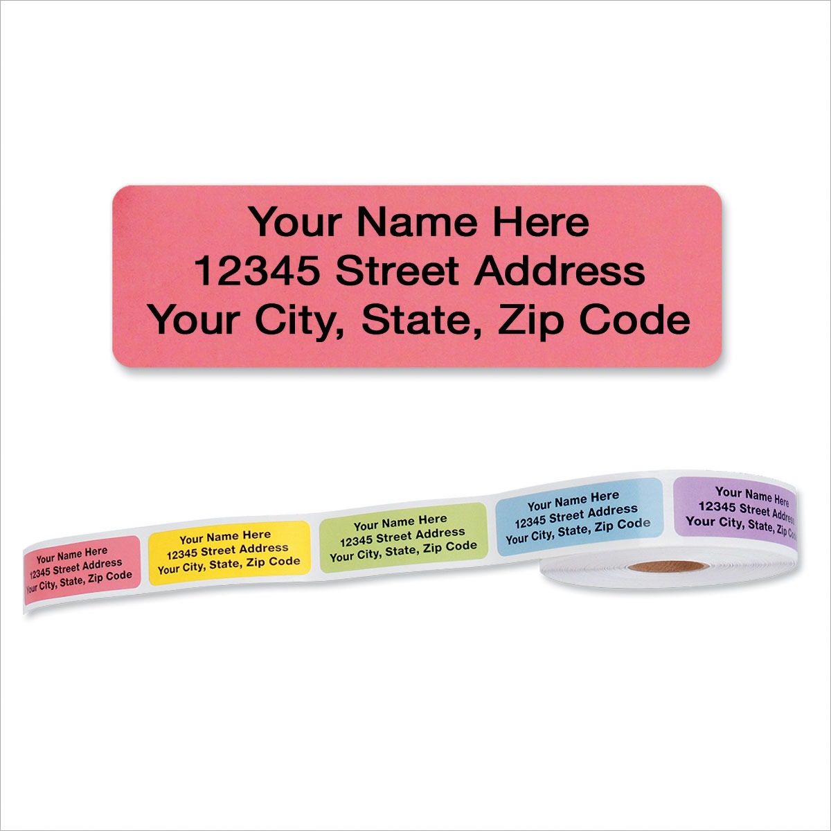 Rolled Address Labels - Pastel - 470471H