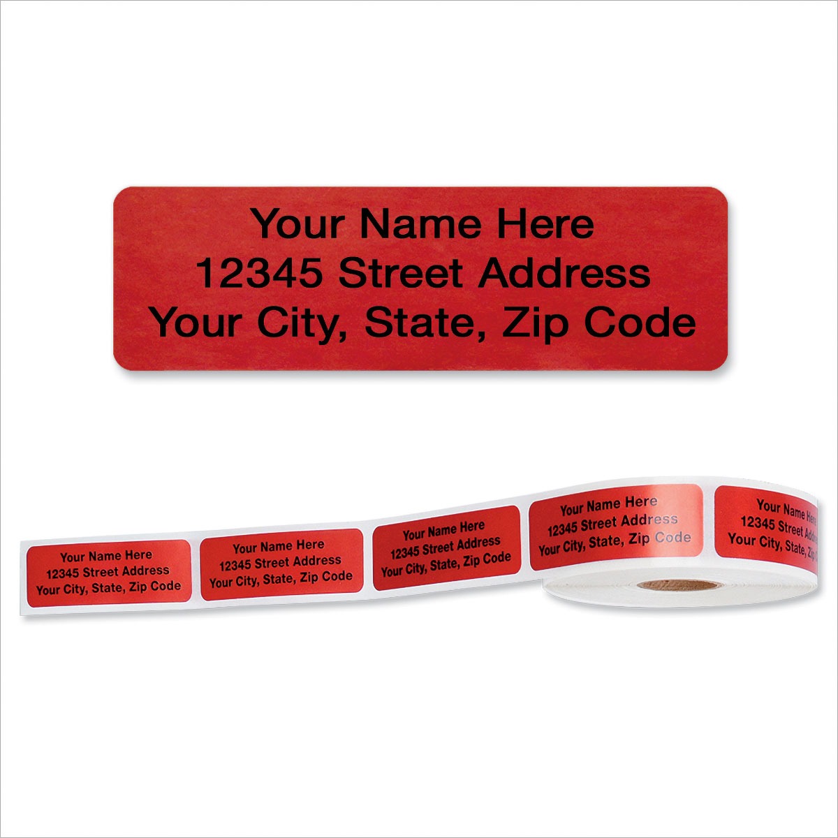 Rolled Address Labels - Red Foil - 470471M