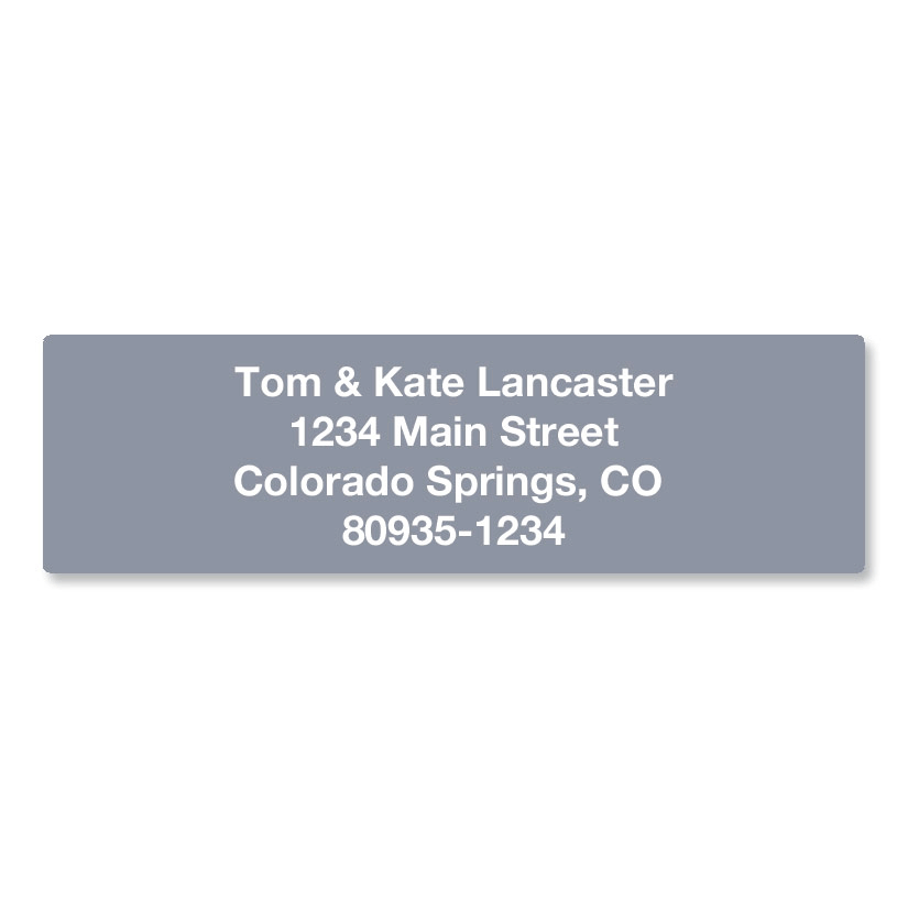 Solid Color Designer Rolled Address Labels - Grey - 478130L