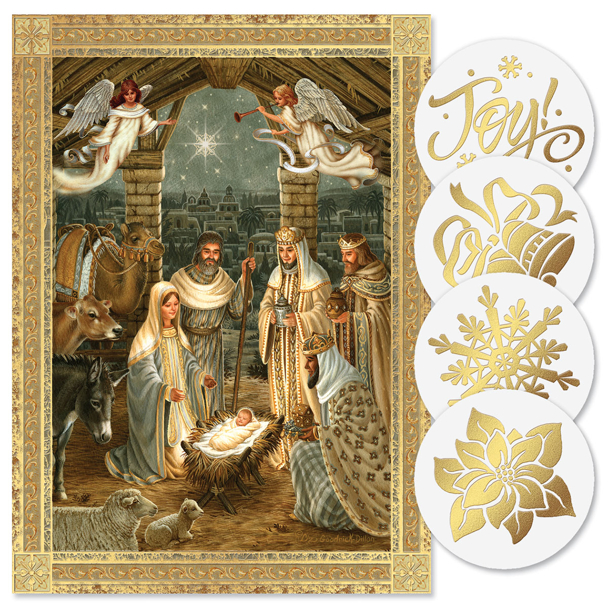 Personalized Nativity Christmas Wrapping Paper - Add Any Name
