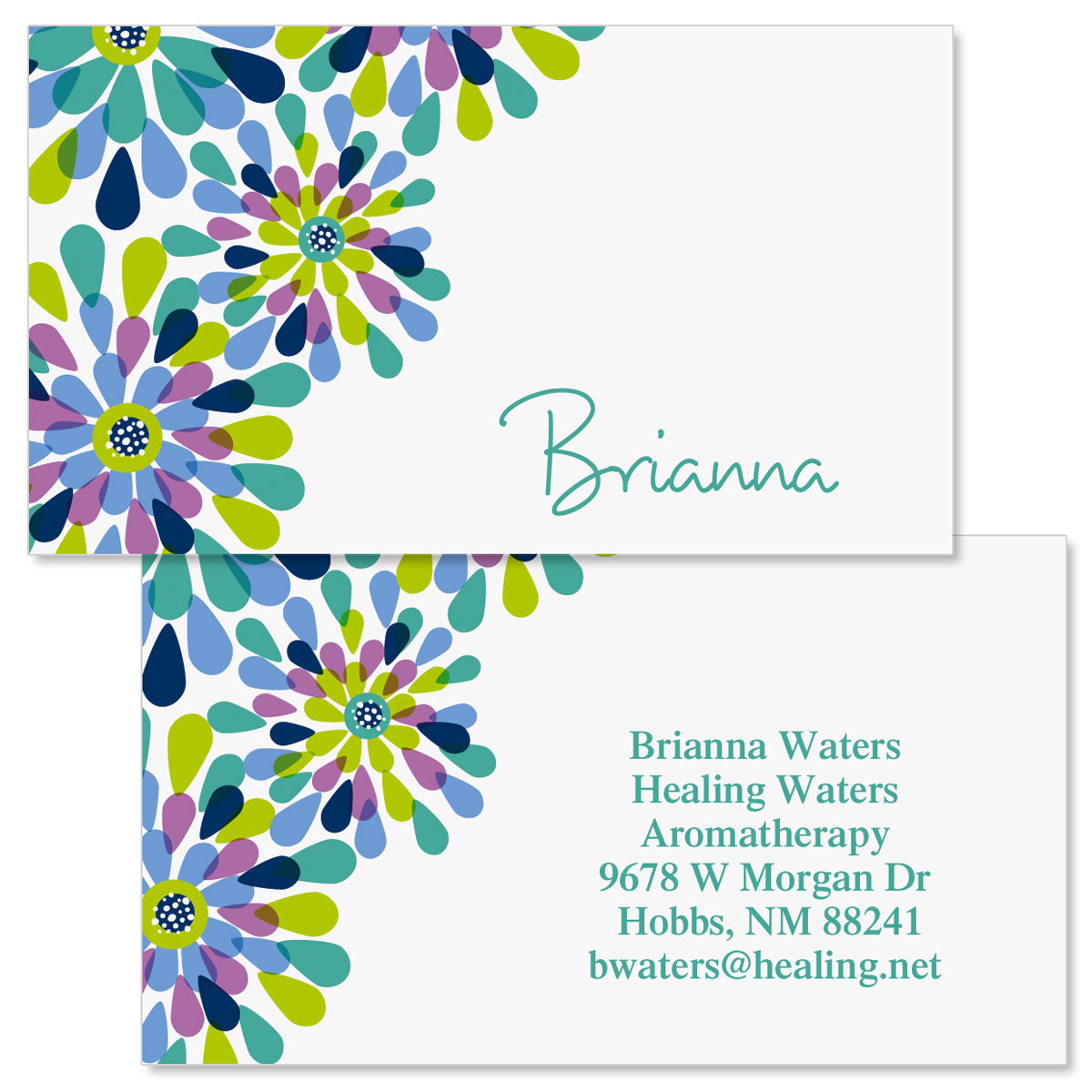 Fresh Blooms Double-Sided Business Cards