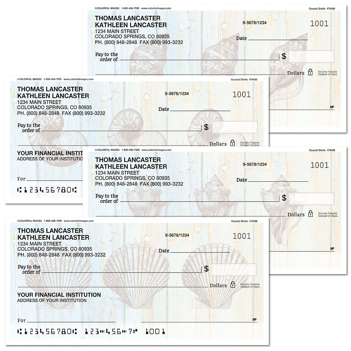 Coastal Shells Personal Duplicate Checks