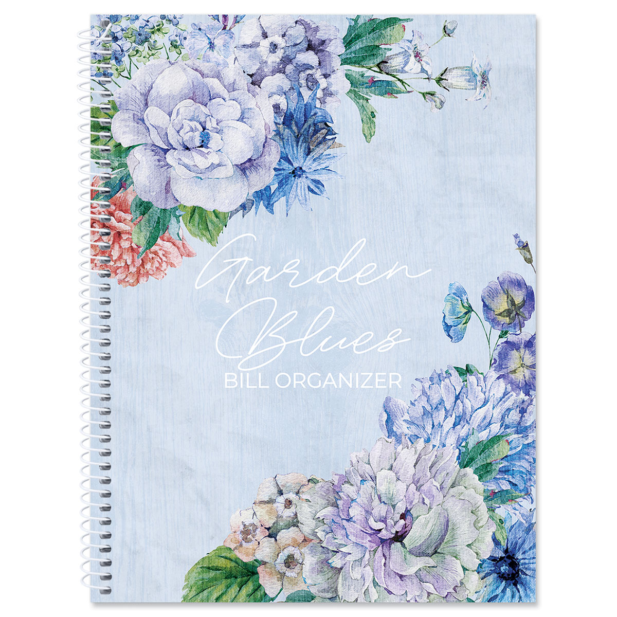 Garden blues bill paying organizer colorful images