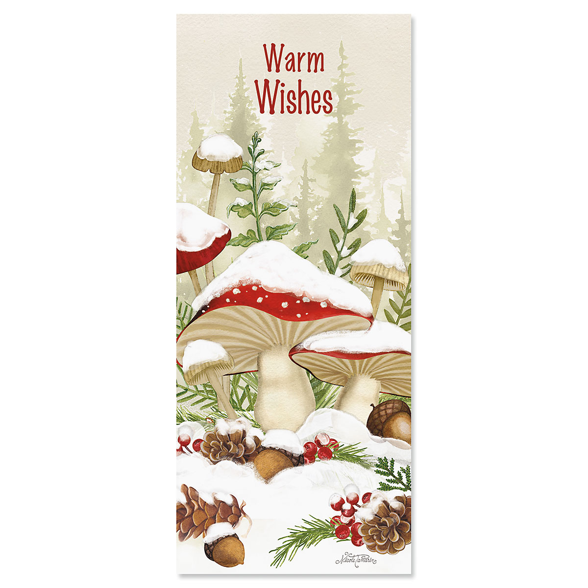 Small Winter Card Winter Woodland Slimline Holiday Cards | Colorful Images