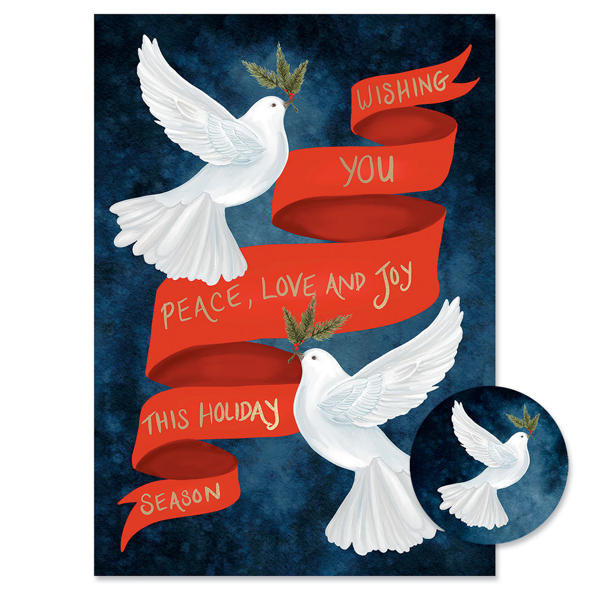 Peace, Love & Joy Christmas Cards | Colorful Images