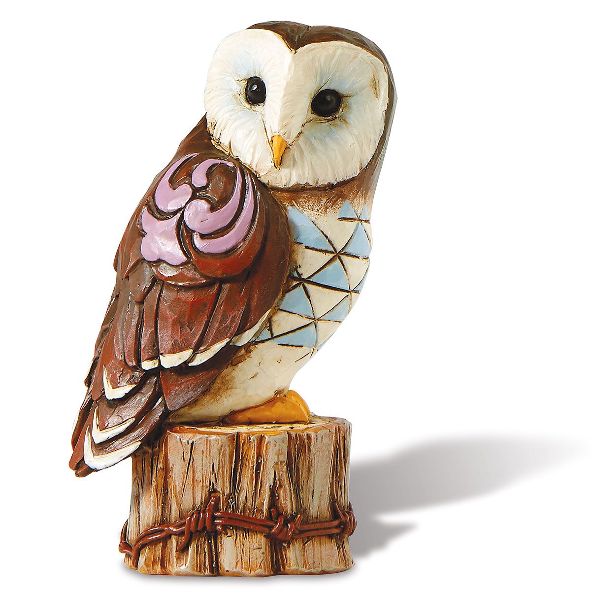 Enesco Jim Shore HWC Mini Owl On Stump Figurine 