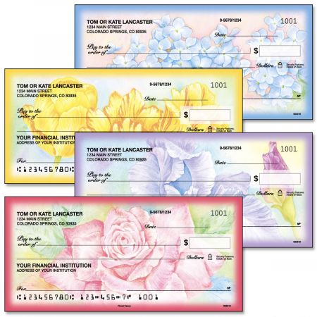 Floral Fancy Personal Checks | Colorful Images