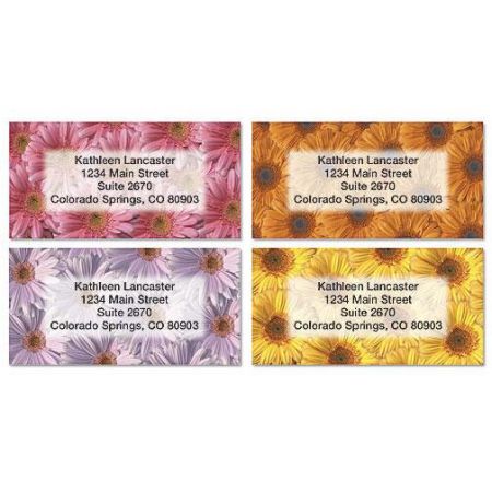 Daisy Delight Border Return Address Labels (4 Designs)