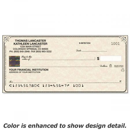 Securiguard Parchment Checks Colorful Images