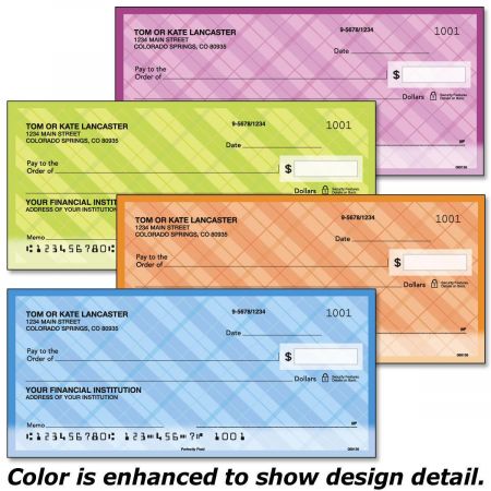 Perfectly Plaid Personal Checks