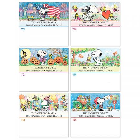 Snoopy® Celebrates! Package Labels (6 Designs)