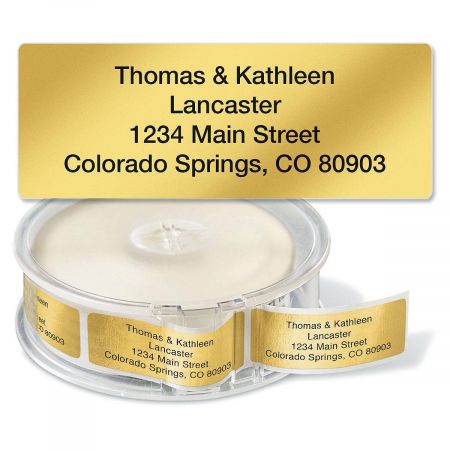 Gold Foil Standard Rolled Return Address Labels