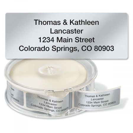 Silver Foil Standard Rolled Address Labels