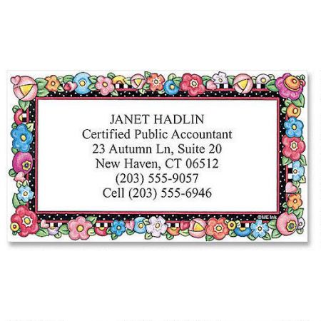 Mary's Bright Blossoms Business Cards