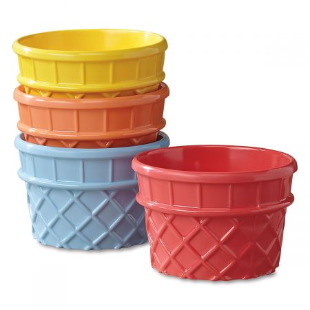 colorful ice cream bowls