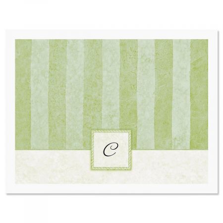 Tailored Elegance Initial Custom Note Cards