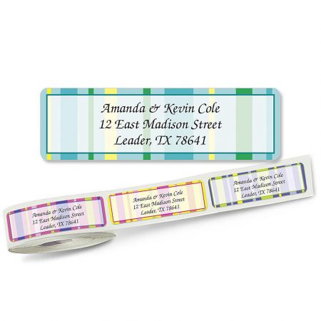 Graphic Stripes Rolled Return Address Labels (5 Designs)