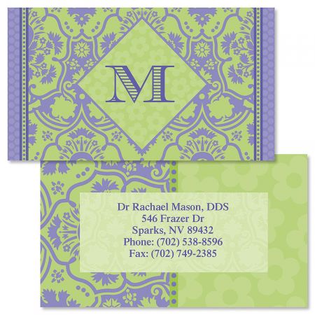 Damask Double-Sided Business Cards