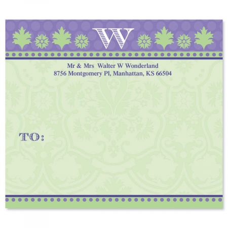 Damask Package Labels