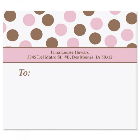 Pink Polka Dots Package Labels