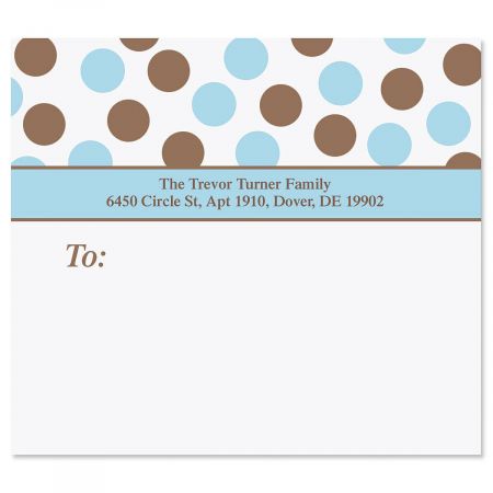 Blue Polka Dots Package Labels