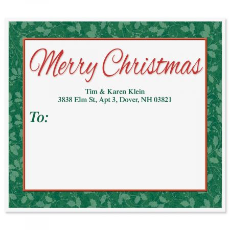 Merry Christmas Package Labels