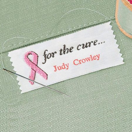 for the cure... Personalized Sewing Label