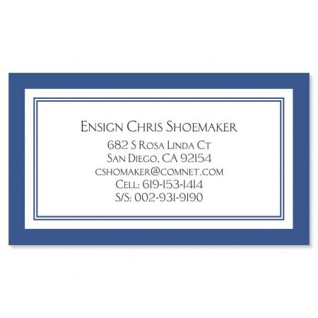 Luxe Navy Crisp Business Cards