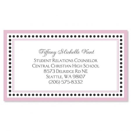 Delicate Pink and Black Business Cards