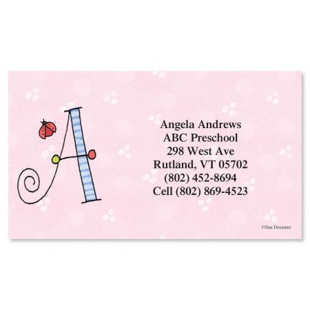 Sue Dreamer Initial Business Cards
