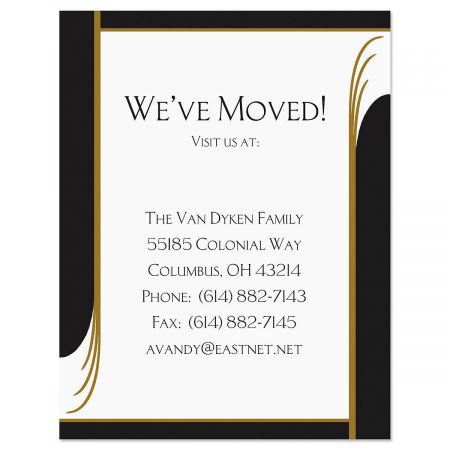 Black Onyx We've Moved Postcards