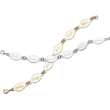 Sterling Silver Personalized Names Bracelet