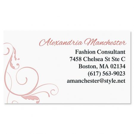 Pink Swirl Business Cards