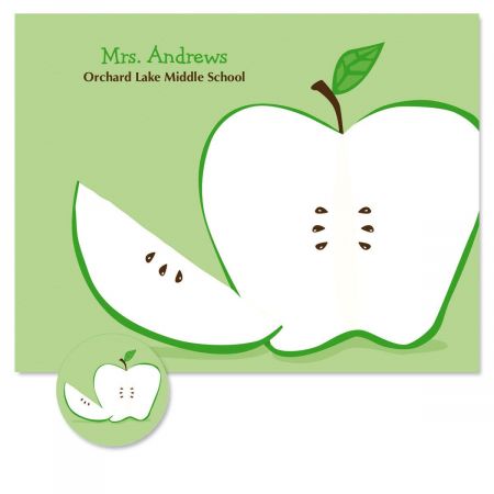 Green Apple Custom Note Cards