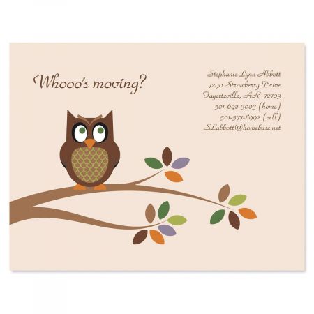 Owl We've Moved Postcards