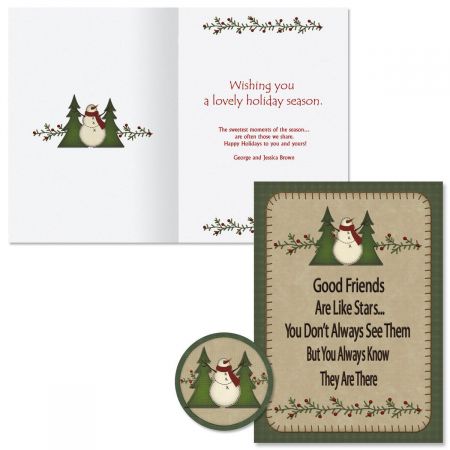 Good Friends Christmas Cards - Personalized