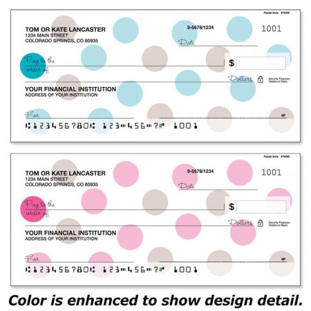 Pastel Dots Personal Checks