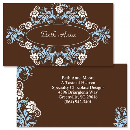Chocolate Whimsy Double-Sided Business Cards