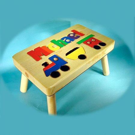 Train Personalized Puzzle Footstool