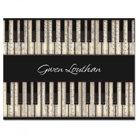 Music Personalized Note Cards