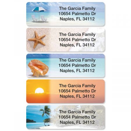 Calm Seas Rolled Return Address Labels (5 Designs)