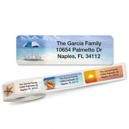 Calm Seas Rolled Return Address Labels (5 Designs)