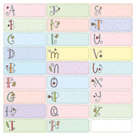 Sue Dreamer Initial Rolled Return Address Labels