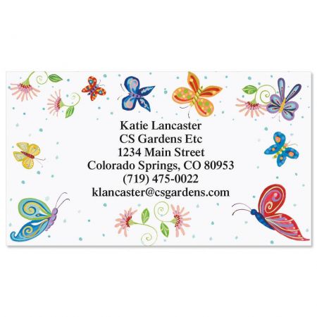 Floral Butterflies Business Cards